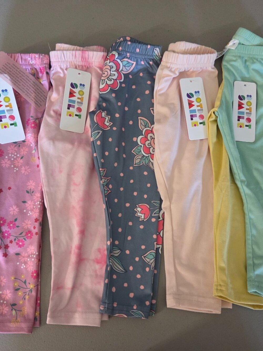 Dot Dot Smile Leggings Girl's 2T Toddler 5pc Lot Bundle Stretch Pants NWT